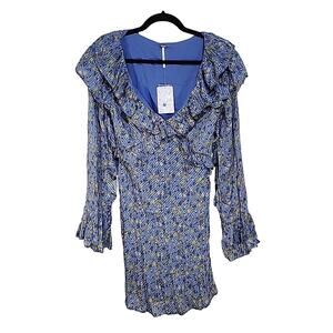 Free People Midnight Cowboy Mini Floral Dress Womens Size 8 NWT